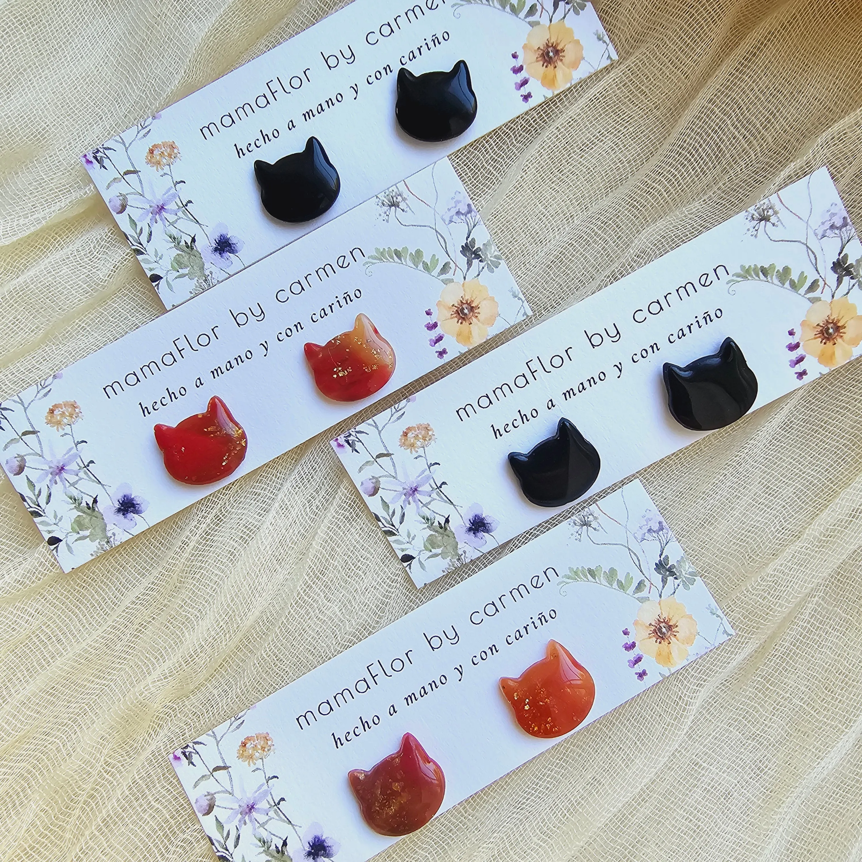 Kitty Stud Earrings - 5 color options