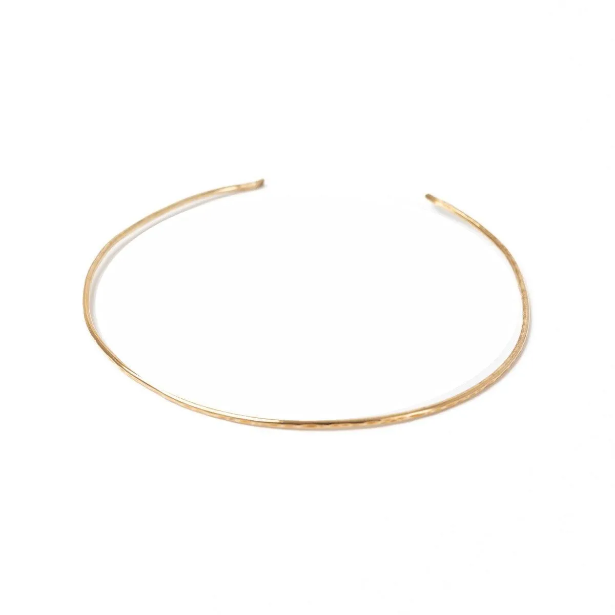 Lana Hammered Brass Collar Necklace