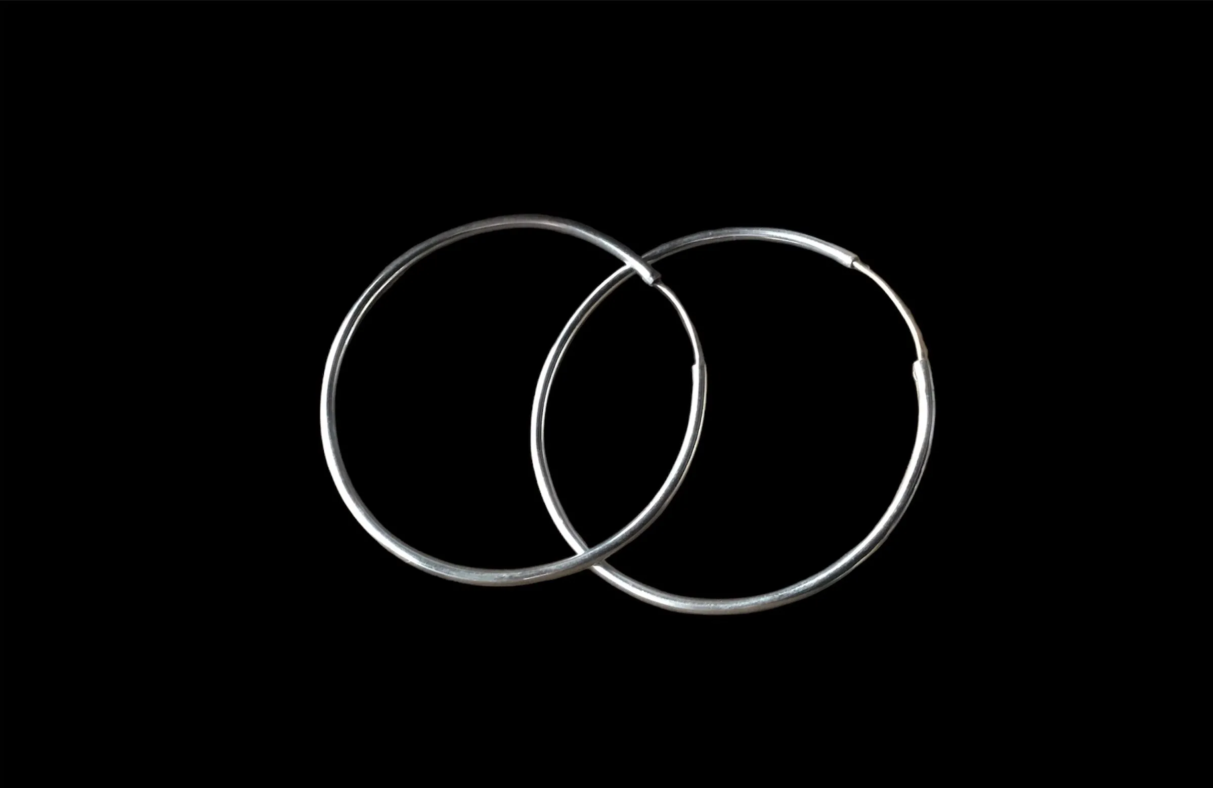 Large 70mm Sterling Silver Hoop Earrings