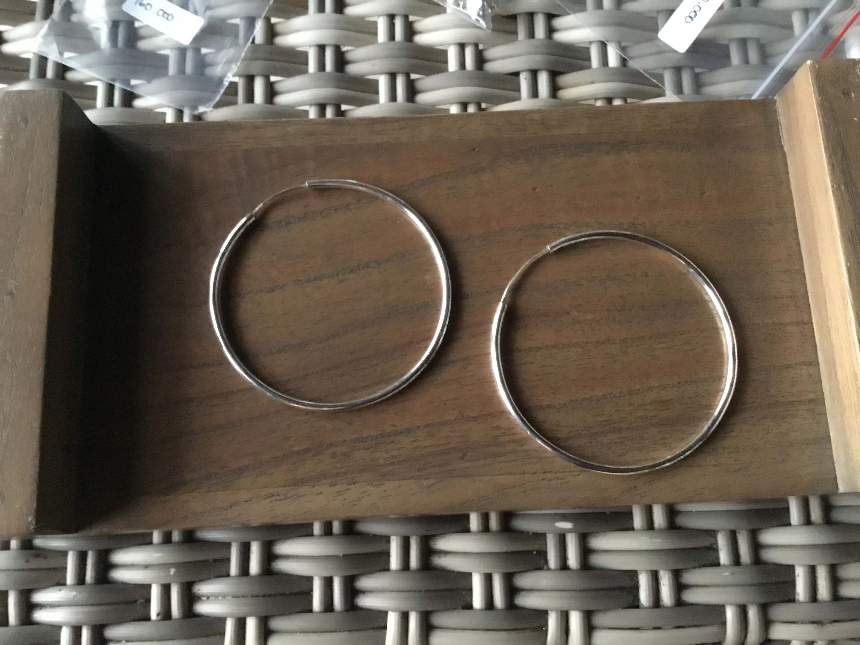 Large 70mm Sterling Silver Hoop Earrings