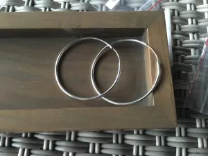 Large 70mm Sterling Silver Hoop Earrings