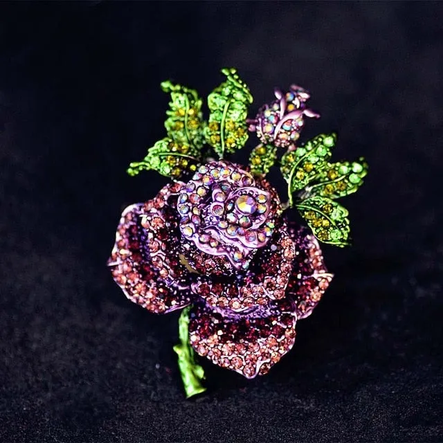 Large Flower Brooch Pin For Dresses Beautiful Luxury Pins And Brooches