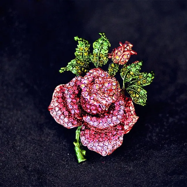 Large Flower Brooch Pin For Dresses Beautiful Luxury Pins And Brooches