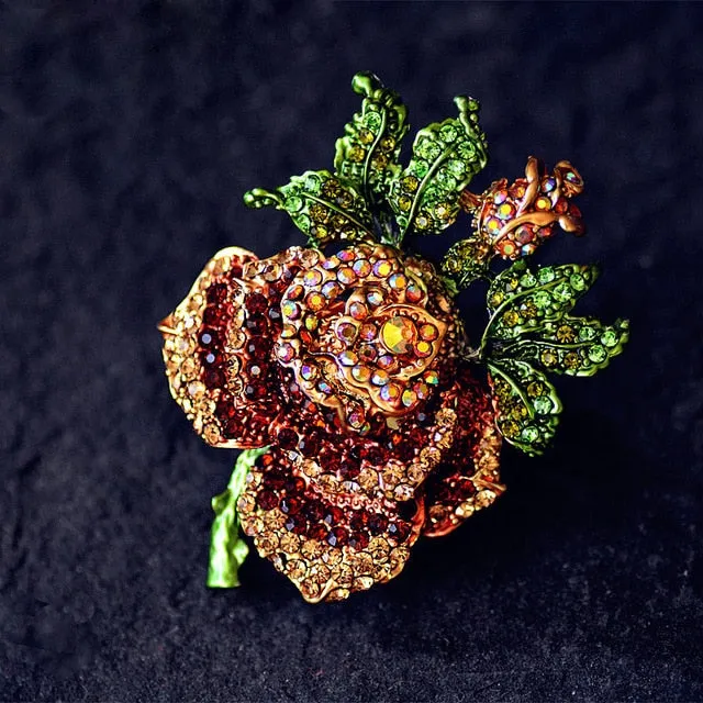 Large Flower Brooch Pin For Dresses Beautiful Luxury Pins And Brooches
