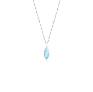 Larimar Marquis Necklace, Sterling Silver