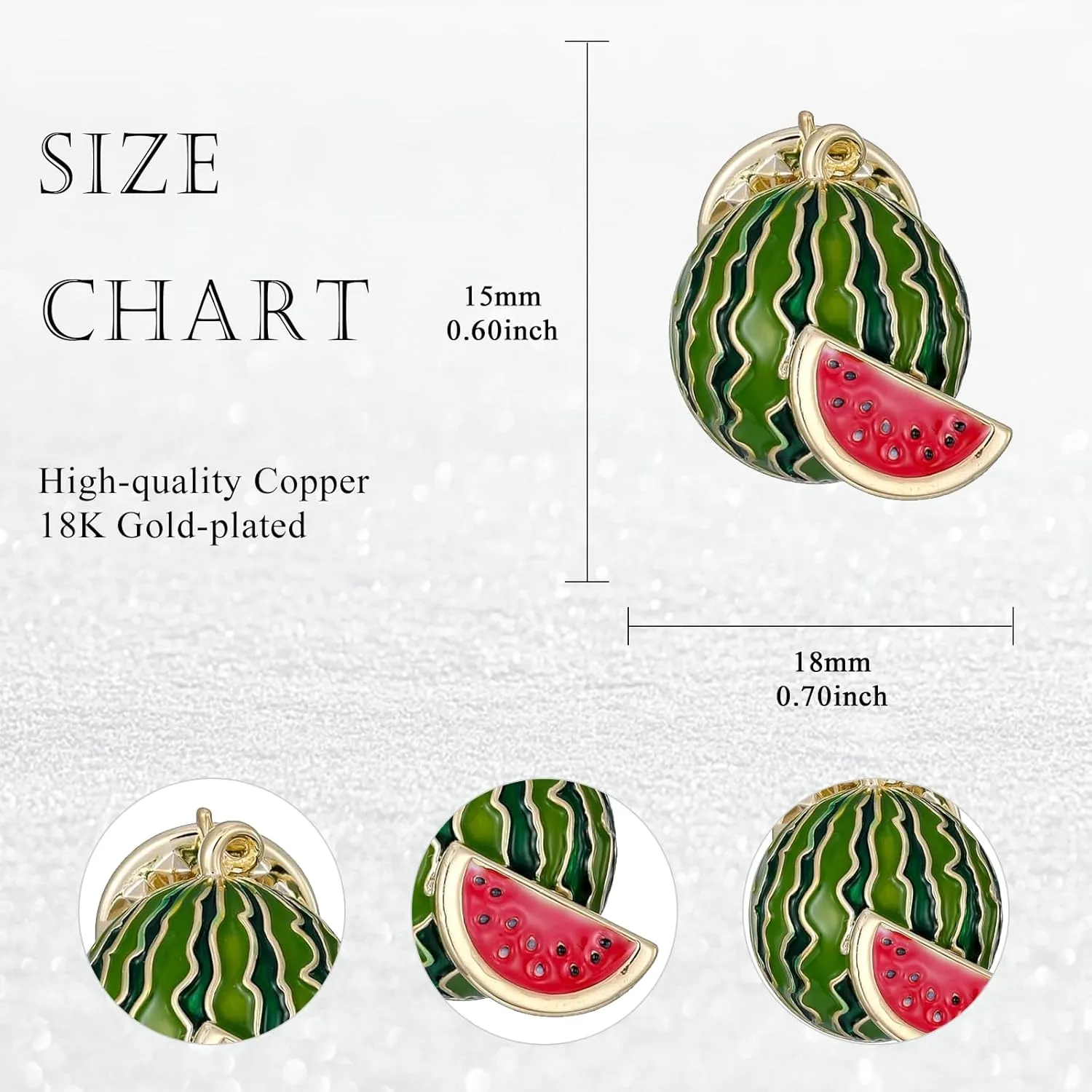 Lemon/Pumpkin/Watermelon Brooches Enamel Fruit Brooch Pin Cute Fruit Lapel Pin Jewelry Gift for Women