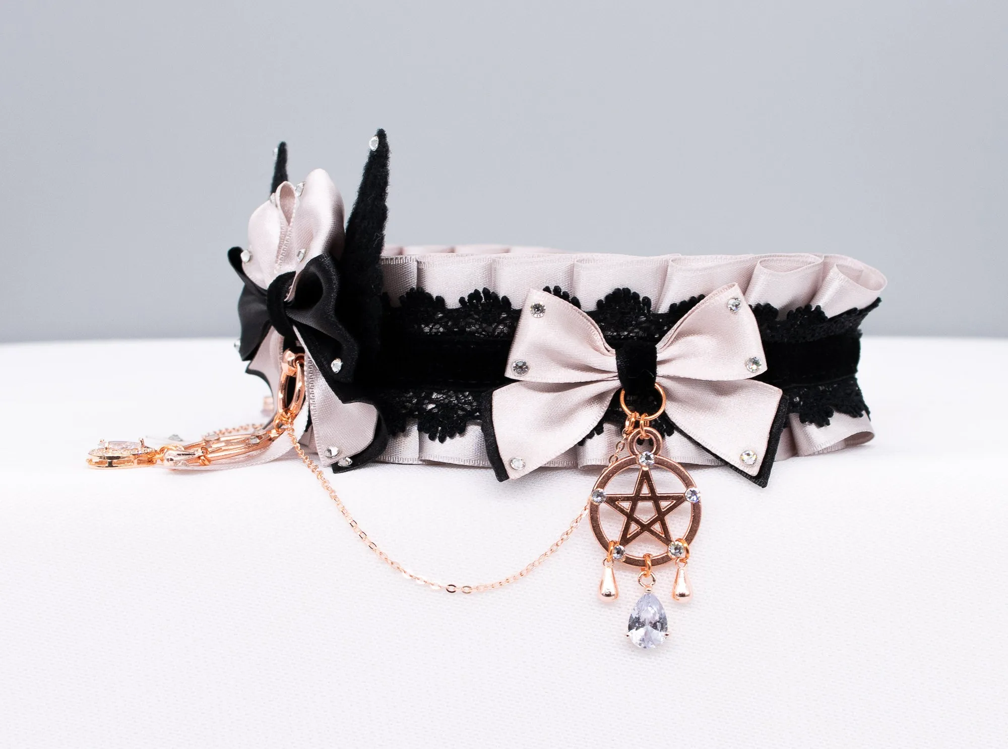 Limited Edition - Witchy Black and Dusty Lilac BDSM Collar
