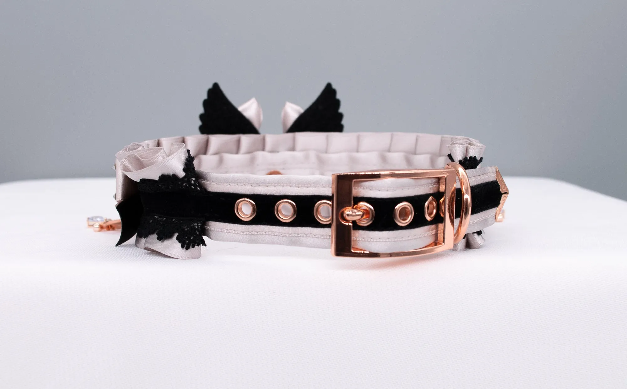 Limited Edition - Witchy Black and Dusty Lilac BDSM Collar