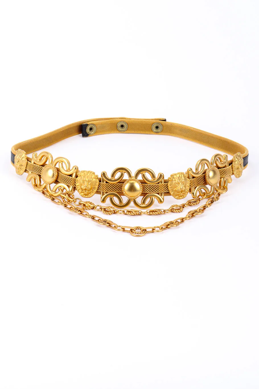 Lion Face Chain Drop Belt