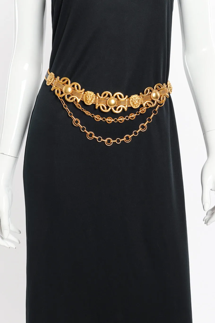 Lion Face Chain Drop Belt