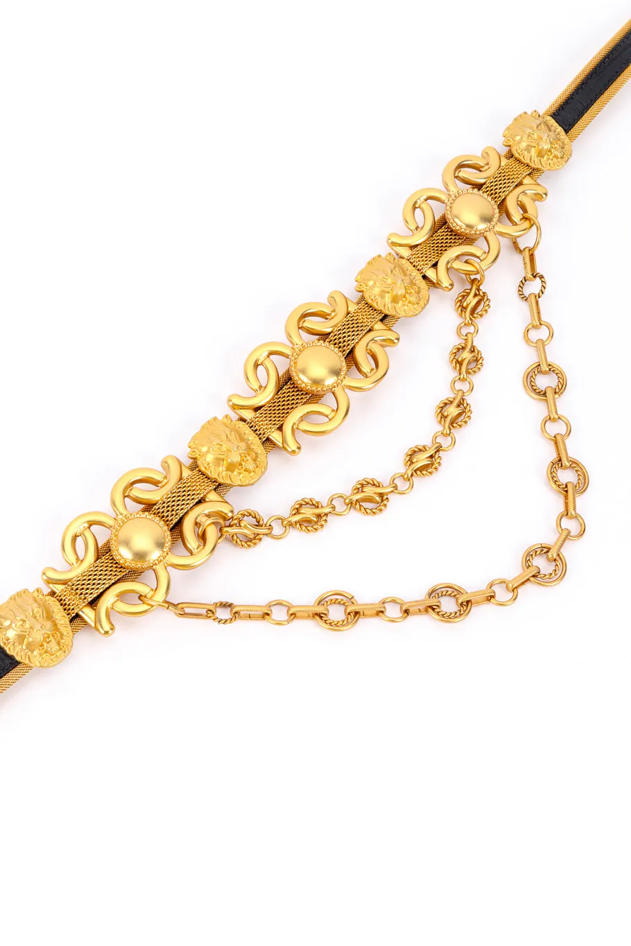 Lion Face Chain Drop Belt