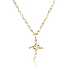 Little Things 9ct Gold JH Cross Necklace