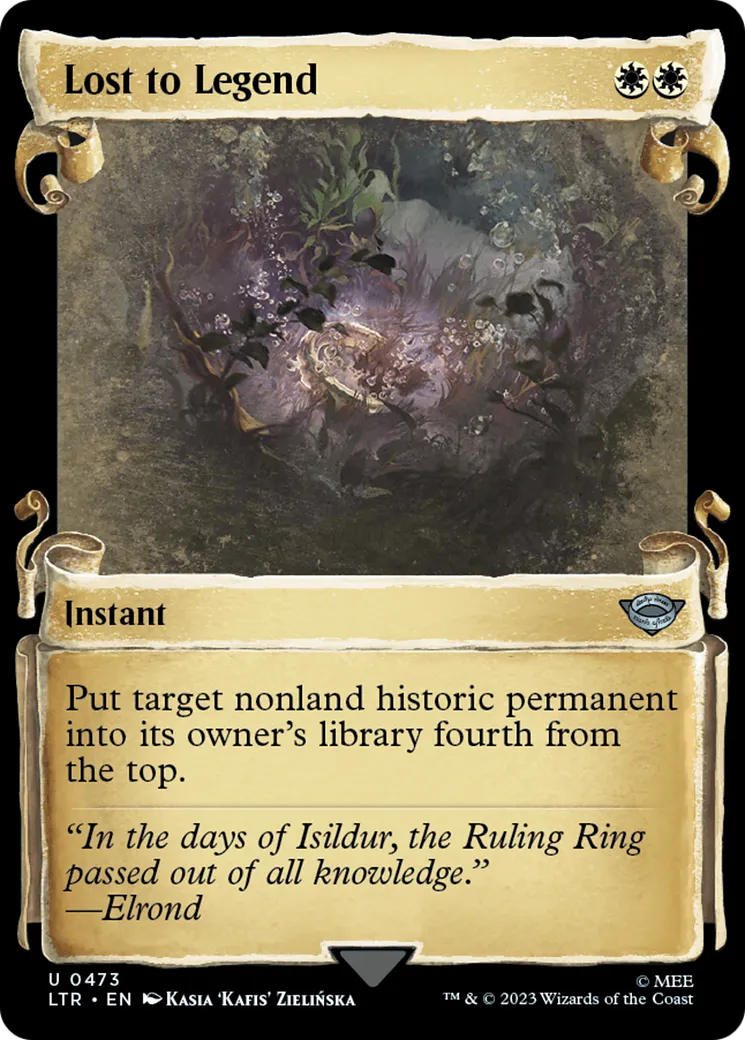 Lost to Legend (LTR-473) - The Lord of the Rings: Tales of Middle-earth: (Showcase) Scroll Foil [Uncommon]