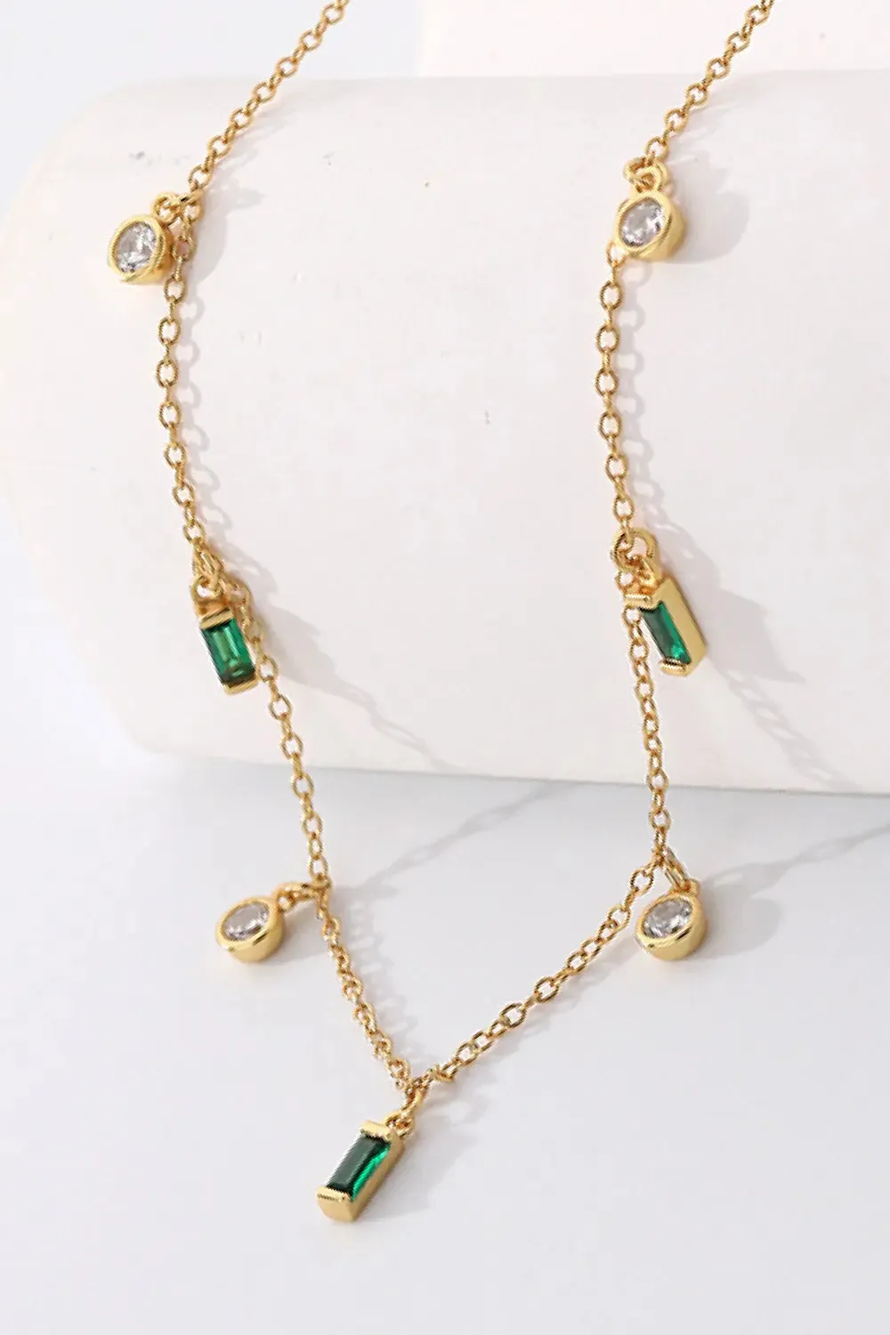 LOVCIA 18K Gold Plated Multi-Charm Chain Necklace
