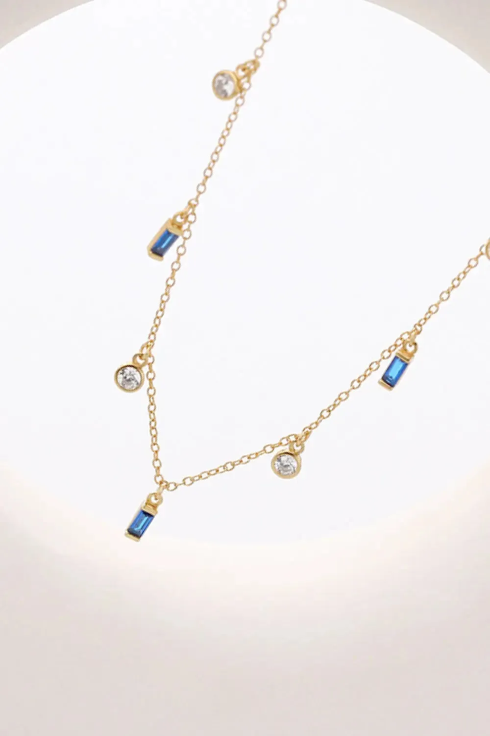LOVCIA 18K Gold Plated Multi-Charm Chain Necklace