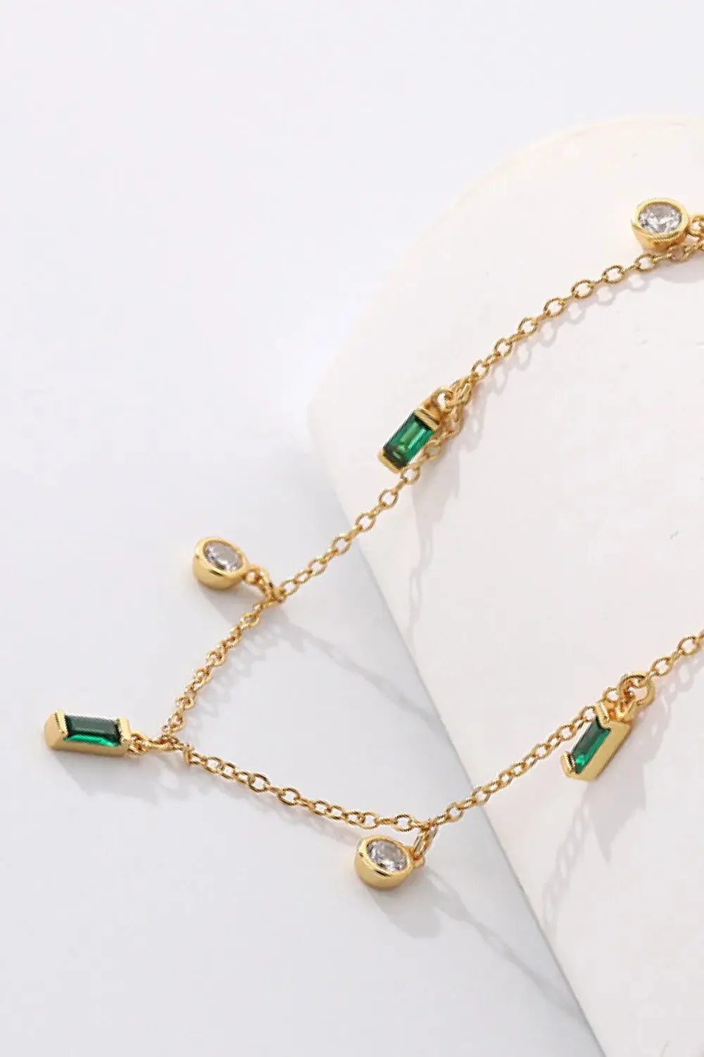 LOVCIA 18K Gold Plated Multi-Charm Chain Necklace