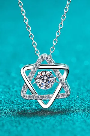 LOVCIA Moissanite Rhodium-Plated Chain-Link Necklace