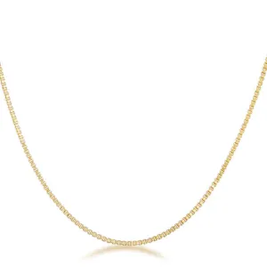 LOVCIA Sleek 18k Gold-Plated 1mm Rolo Chain