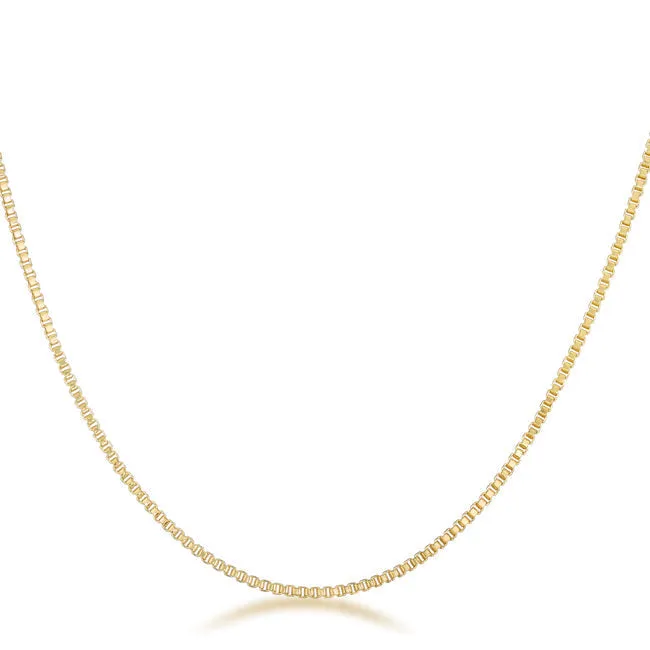 LOVCIA Sleek 18k Gold-Plated 1mm Rolo Chain
