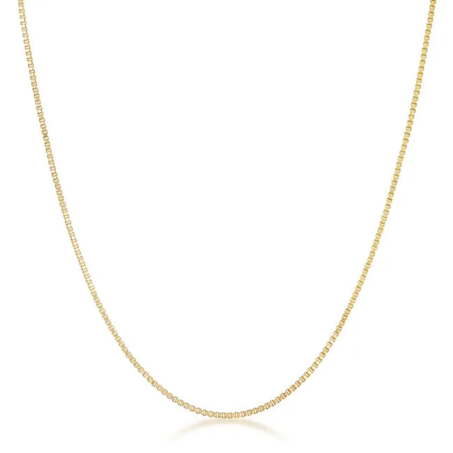 LOVCIA Sleek 18k Gold-Plated 1mm Rolo Chain