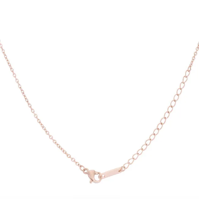 LOVCIA Sleek Rose Gold Arrow Charm Necklace