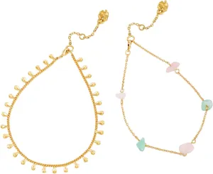 Lucky Brand 2 Pack Anklet Set