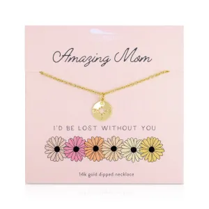 Lucky Feather - Amazing Mom Necklace - Mother's Day