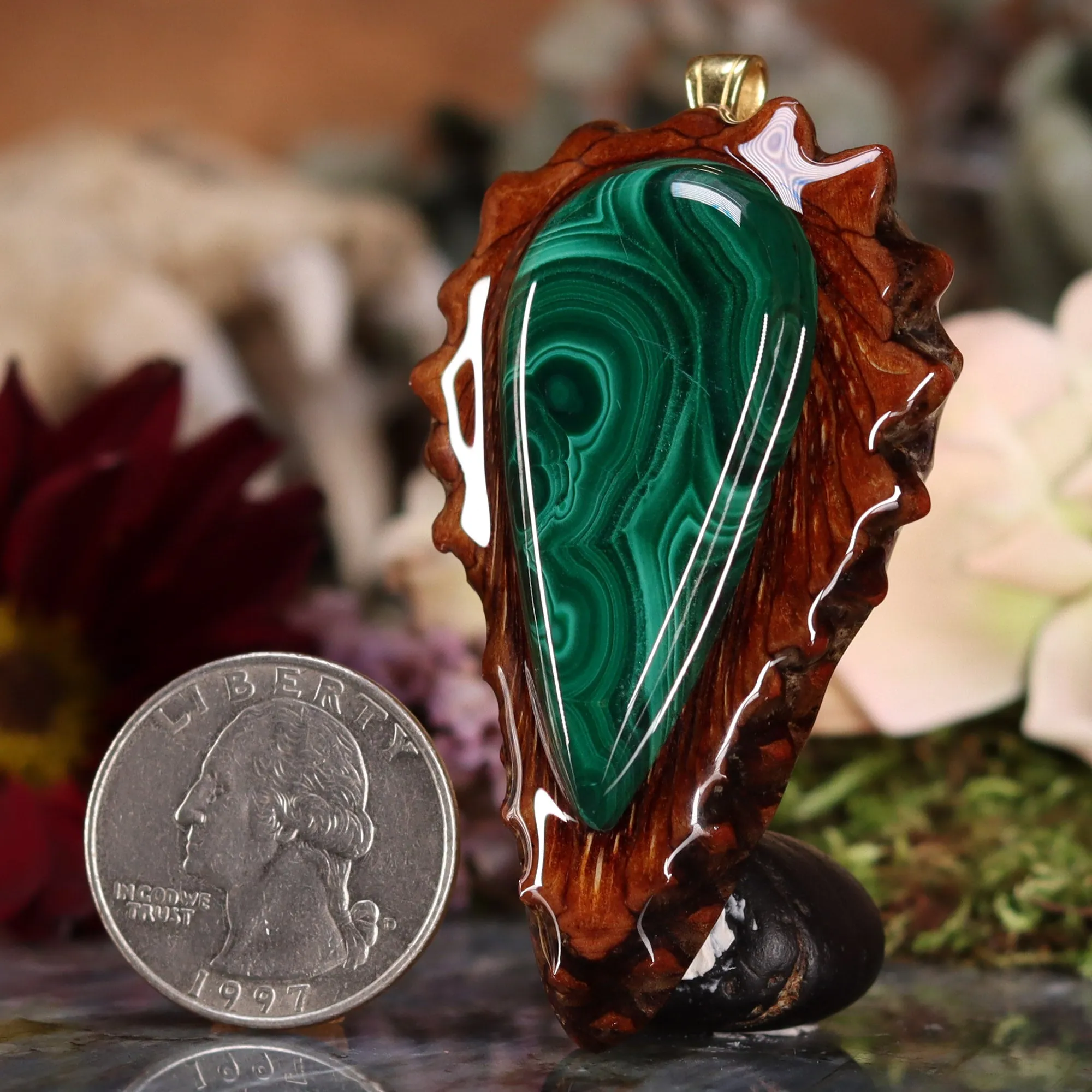 Malachite Teardrop