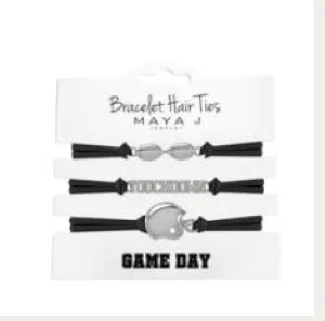 Maya J Bracelet Game Day Football Hair Ties