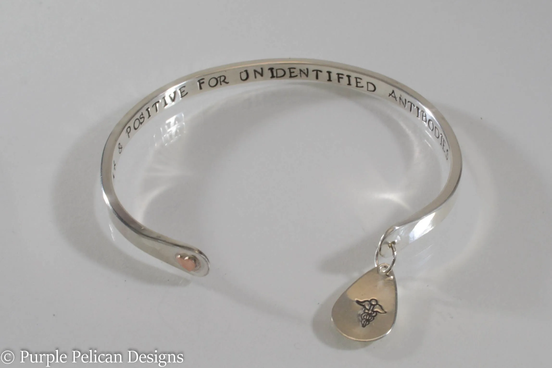 Medical Alert Revere Cuff Bracelet in Solid Sterling Silver or Gold