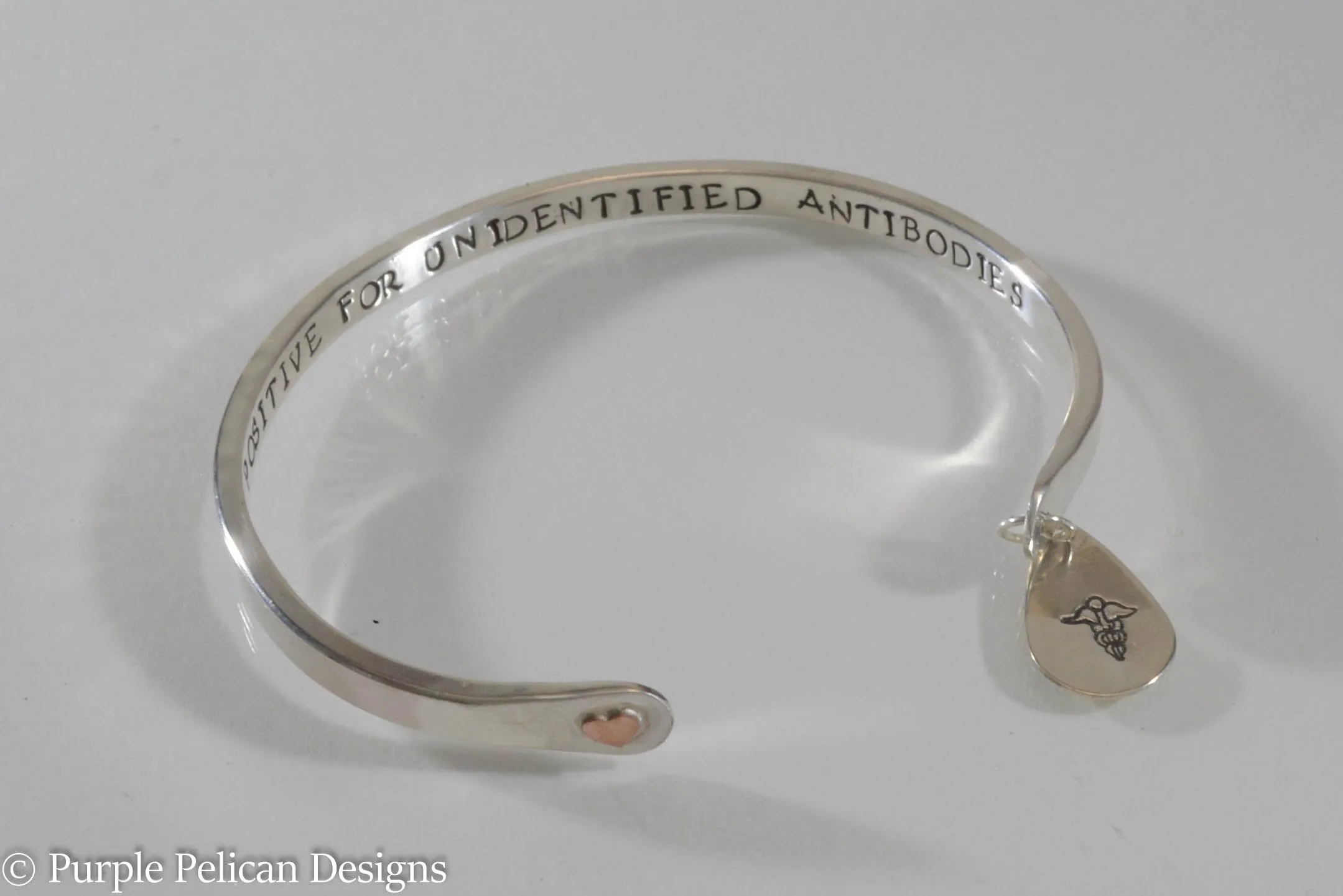 Medical Alert Revere Cuff Bracelet in Solid Sterling Silver or Gold