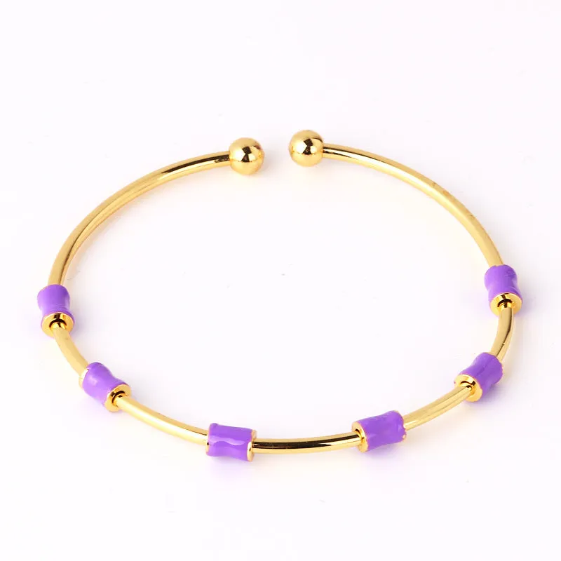 Minimalist Circle Gold Plating Oil Dripping Bangles