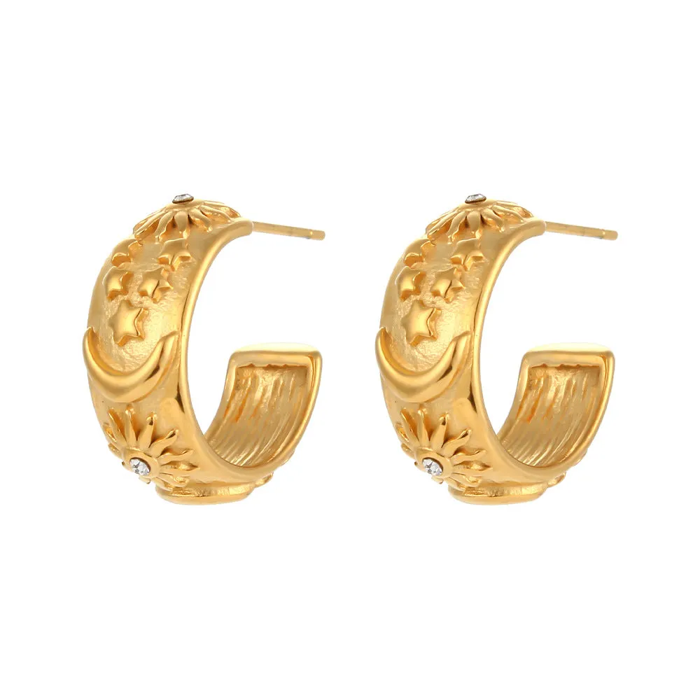 Minimalist Circle Stainless Steel 18K Gold Plated Bangles