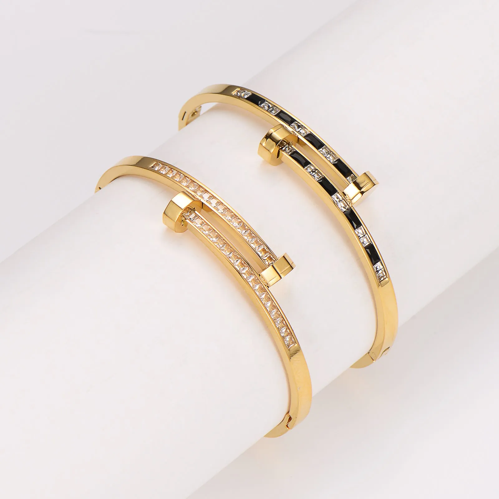 Minimalist Paperclip Stainless Steel Electroplating Bangles