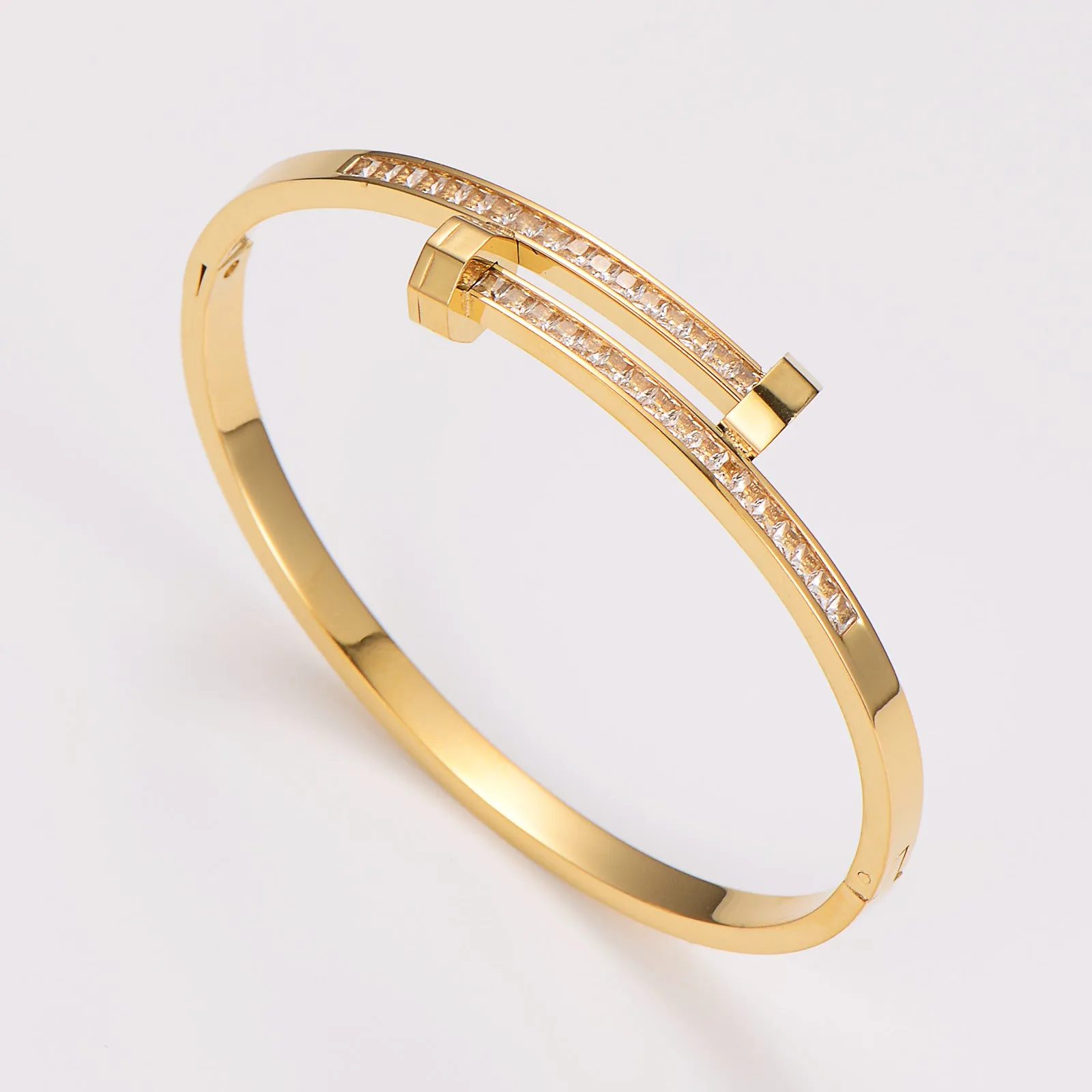 Minimalist Paperclip Stainless Steel Electroplating Bangles