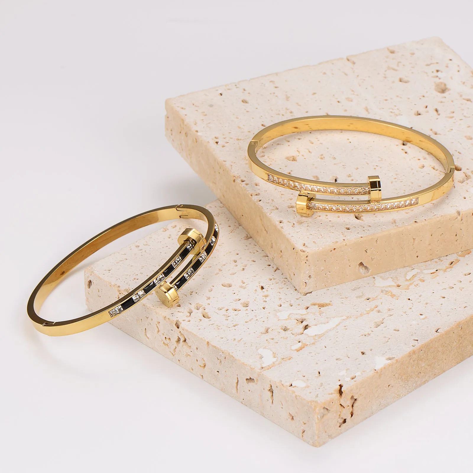 Minimalist Paperclip Stainless Steel Electroplating Bangles