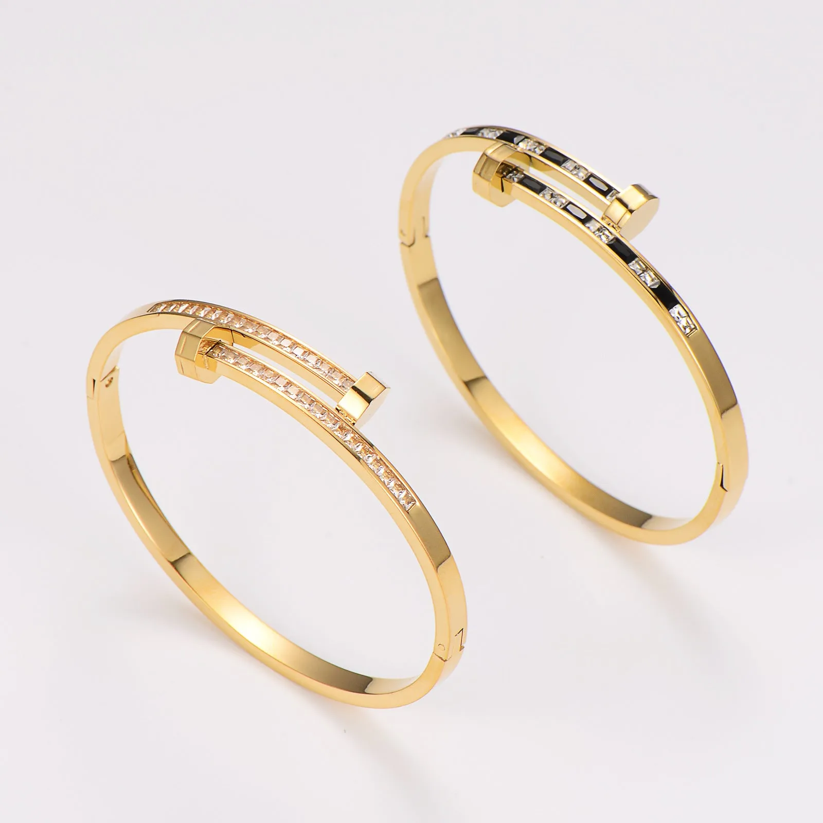 Minimalist Paperclip Stainless Steel Electroplating Bangles