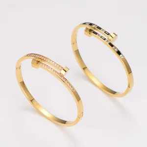 Minimalist Paperclip Stainless Steel Electroplating Bangles