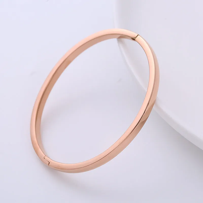Minimalist Textured Stainless Steel Polishing Bangles