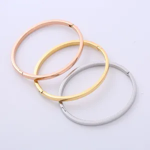 Minimalist Textured Stainless Steel Polishing Bangles