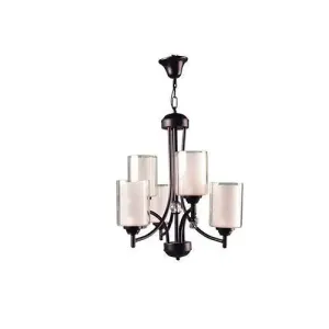 Modern Chandelier 6 Bulbs Black