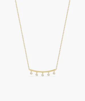 Modern Minimalist Dangle Charm Necklace
