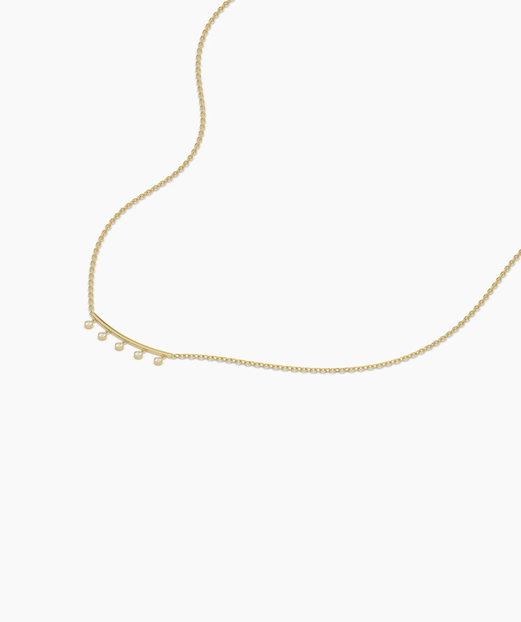 Modern Minimalist Dangle Charm Necklace