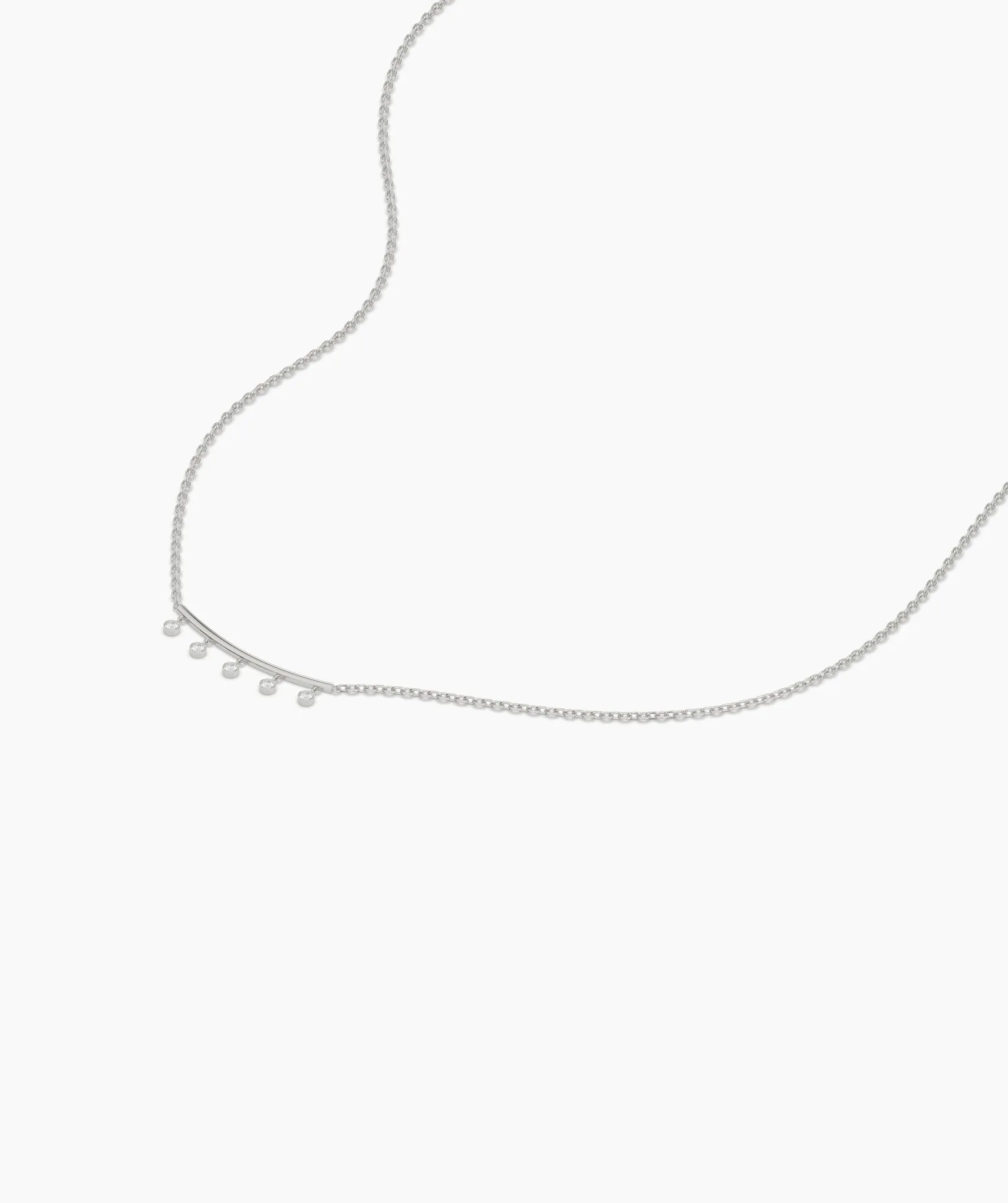 Modern Minimalist Dangle Charm Necklace