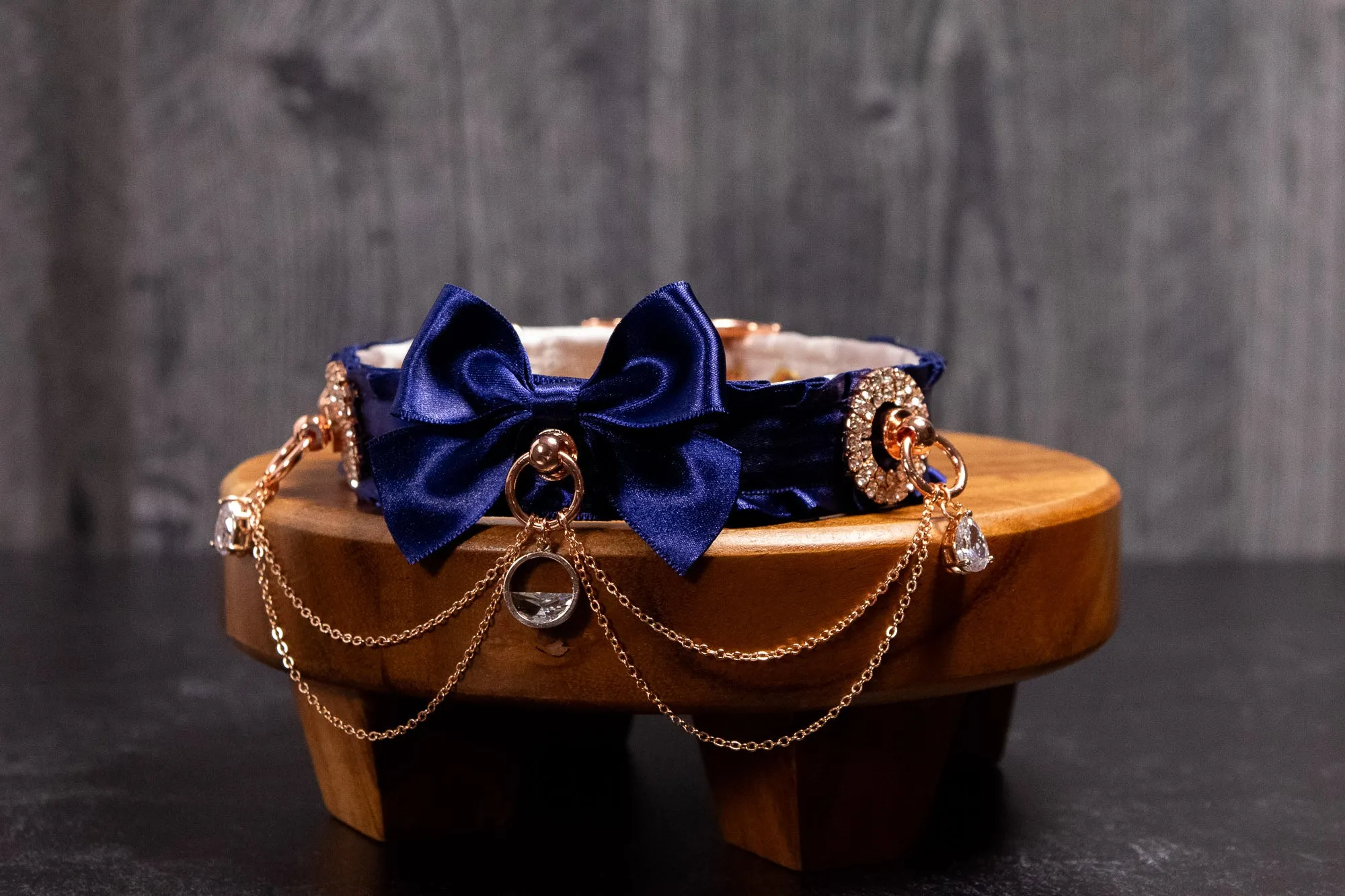 Navy and Rose Gold Deluxe Collar
