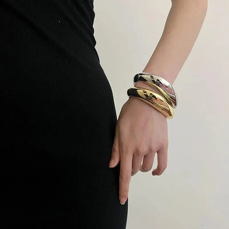 New Cool Trend Lovely Design Shiny Irregular Metal Bracelets For Women - Party Gifts Fashion Jewellery