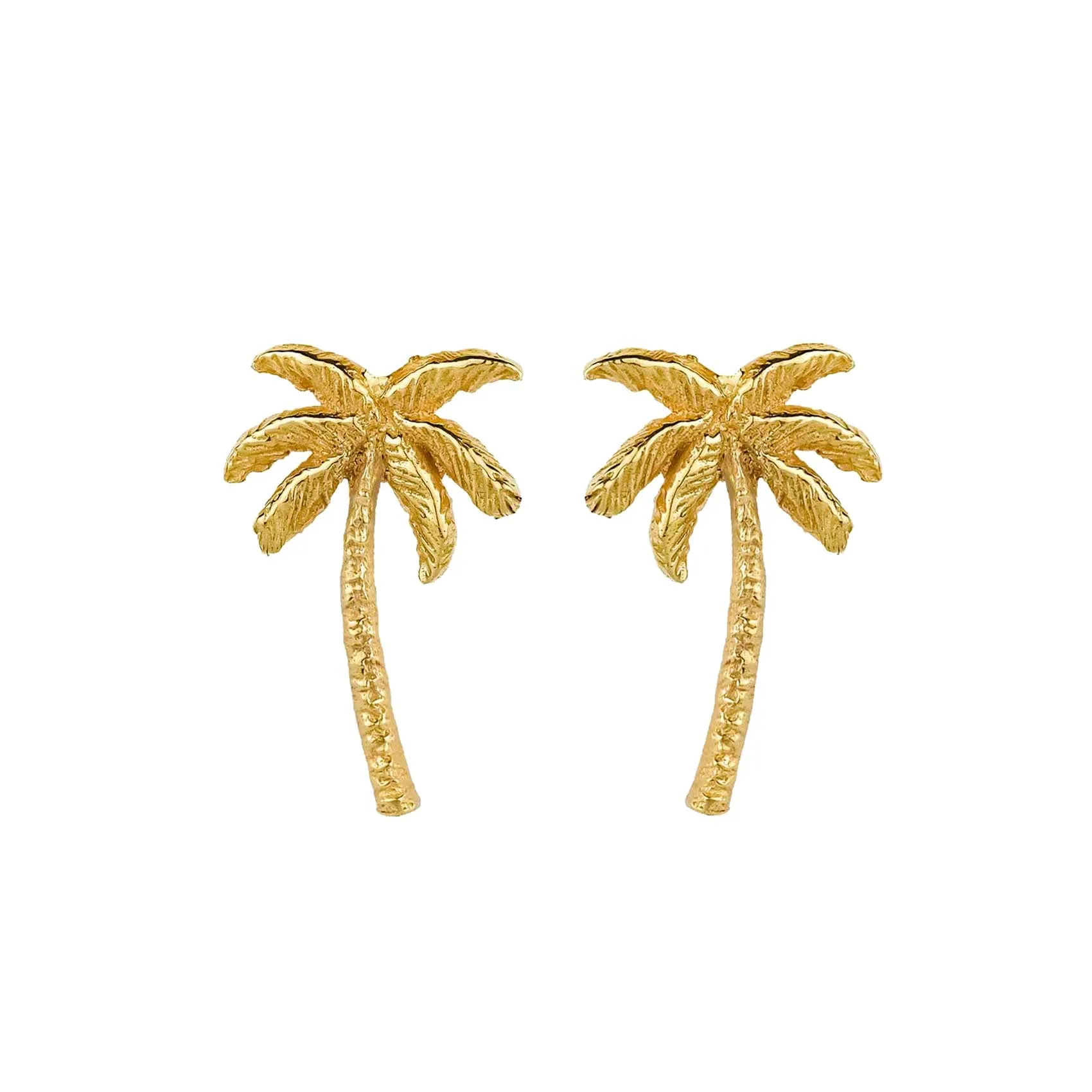 Oasis Palm Stud Earrings - Gold