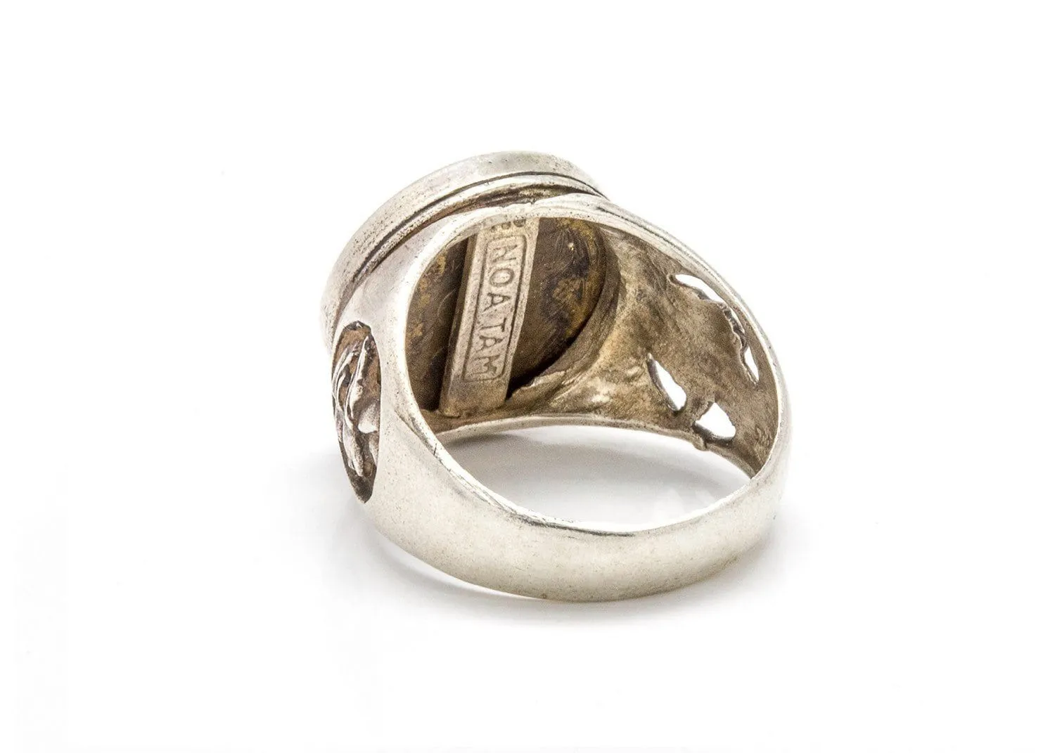 Old French Coin Ring - 5 Centimes Coin of France Ring