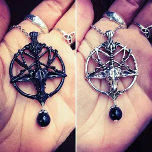 Onyx Baphomet Necklace