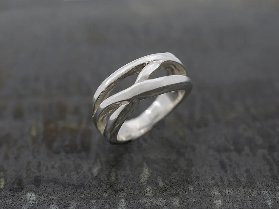 Open 2-Strand Sterling Silver Ring